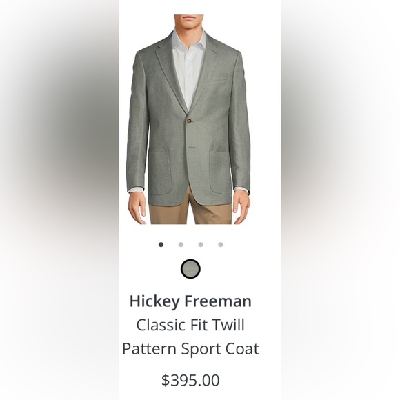 Hickey Freeman Chocolate Brown Three Button Blazer (42L) - Picture 7 of 8